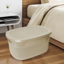 Canastilla Vitta con Tapa 12 Litros Beige | Pica
