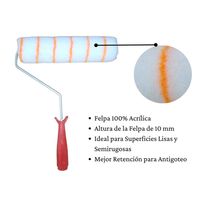 Rodillo a Rayas Felpa Antigoteo 9" | El Maestro