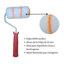 Rodillo a Rayas Felpa Antigoteo 4" | El Maestro