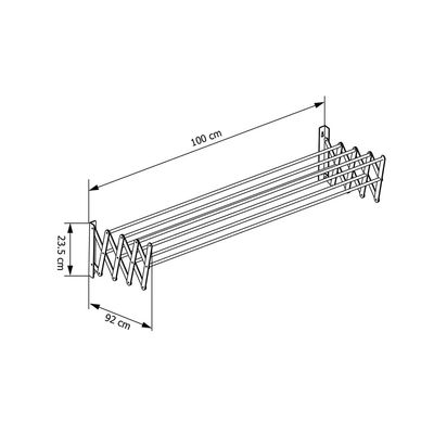 Tendedero en aluminio 8 tubos de 100 cm - Rejiplas - Tendederos de