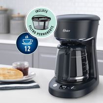 Cafetera 900W 12 Tazas Negro | Oster