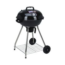 Parrilla Circular Negra con Ruedas 47cm