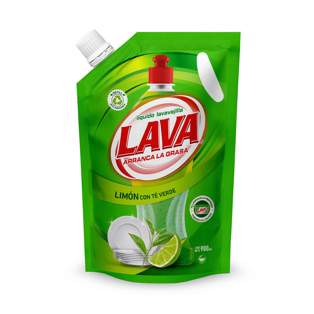 Lavavajilla Liquido Limón Con Te Verde Lava 6 