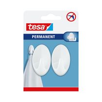 Gancho Permanente Grande Ovalado Blanco | Tesa