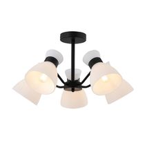 Lámpara de Techo E27 60W Negro Blanco | Orange