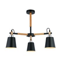 Lámpara de Techo E27 60W Negro Madera | Orange