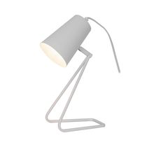 Lámpara Mesa E14 40W Brazo Blanco Copa | Orange