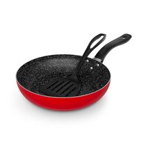 Sartén 26cm Antiadherente + Espátula Roja | Warenhaus
