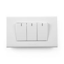 Interruptor Triple de Plástico Beige | Orange