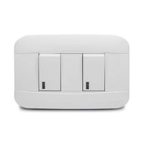 Interruptor Doble Blanco Termo polímero 10A | Veto