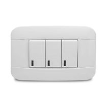 Conmutador Triple Blanco Termopolímero 10A | Veto