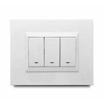 Conmutador Triple Blanco Termopolímero 16A | Veto