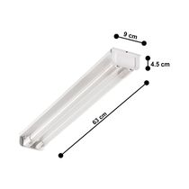 Luminaria LED Slim 2x9W + Tubo T8 | Splendor