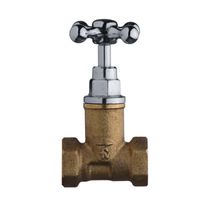 Llave de Paso Alta Estándar Cromo Manija Cruz 1/2" | FV