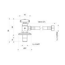 Conjunto Angular + Tubo de Abasto 12" para Lavabo | FV