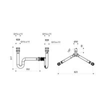 Sifón Doble Plástico Extensible Universal Blanco | FV