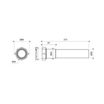 Alargue Plástico 1 1/2" para Cocina Blanco | FV