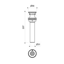 Desagüe Rejilla Plata 1 1/4" para Lavabo | FV