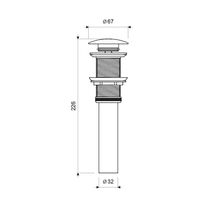 Desagüe Metálico Push para Lavabo Vessel 1 1/4" | FV