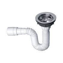 Desagüe Canastilla Plata 1 1/2" con Sifón Extensible | FV