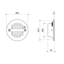 Rejilla Inoxidable 2" Cuerpo Latón | FV