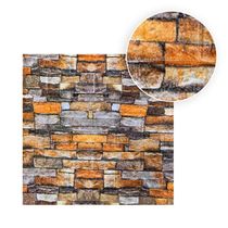 Panel de Pared 3D Cultural Stone Ocre 4 Piezas | Super Bonder