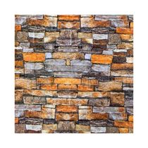 Panel de Pared 3D Cultural Stone Ocre 4 Piezas | Super Bonder