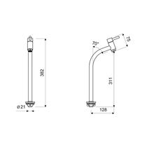 Llave Alta de Lavabo Vessel Scala Lever Cromada | FV
