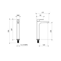Llave Alta de Lavabo Vessel Dalia Cromada | FV