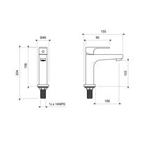 Llave Plus para Lavabo Dalia Negra | FV