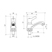 Llave Plus para Lavabo Treviso Cromado | FV