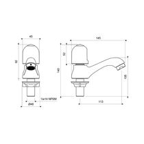 Llave Plus para Lavabo Lumina Cromado | FV