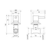 Llave de Ducha Scala Lever Cromada | FV