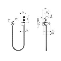 Llave Individual con Ducha Spray Crux | FV