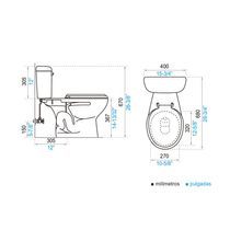 Sanitario Milan Blanco con Palanca E115-E-BL | FV