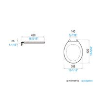 Asiento de Baño Redondo Blanco E101.01-BL | FV