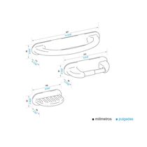 Juego Accesorios Intermedia Blanco Round E579.13-I-BL | FV