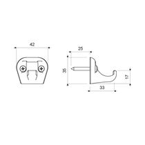 Gancho para Ropa Crein E166/18 | FV