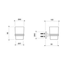 Portacepillos Albi E169/Y2 Cromado | FV