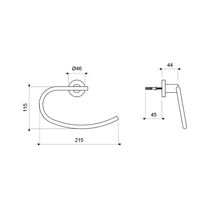 Toallero de Aro Libby 0162/39 Cromado | FV