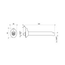 Brazo para Ducha Eléctrica 32cm Blanco | FV