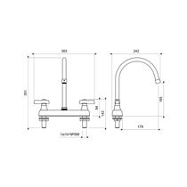Llave para Lavaplatos Mueble 8" Fiori | FV