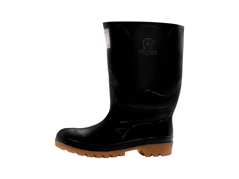 Botas de PVC Industrial Liviana Talla 39 Negro Venus: Seguridad