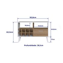 Mesa para TV Retro con Caja Vinera | Delmarco Moveis