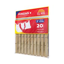 Pinzas de Ropa x20 | El Sol