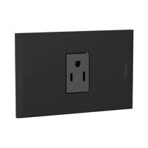 Toma Sencillo 2P + T16A Negro | Bticino