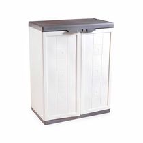 Gabinete Jolly Bajo Blanco/Gris con 2 Puertas | Keter