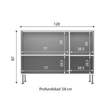 Módulo Bajo Blanco 120x87cm