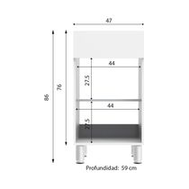 Mueble para Lavadero Blanco 47cm x 86cm