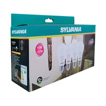 Foco LED A60 15W Luz Cálida Pack x4 | Sylvania